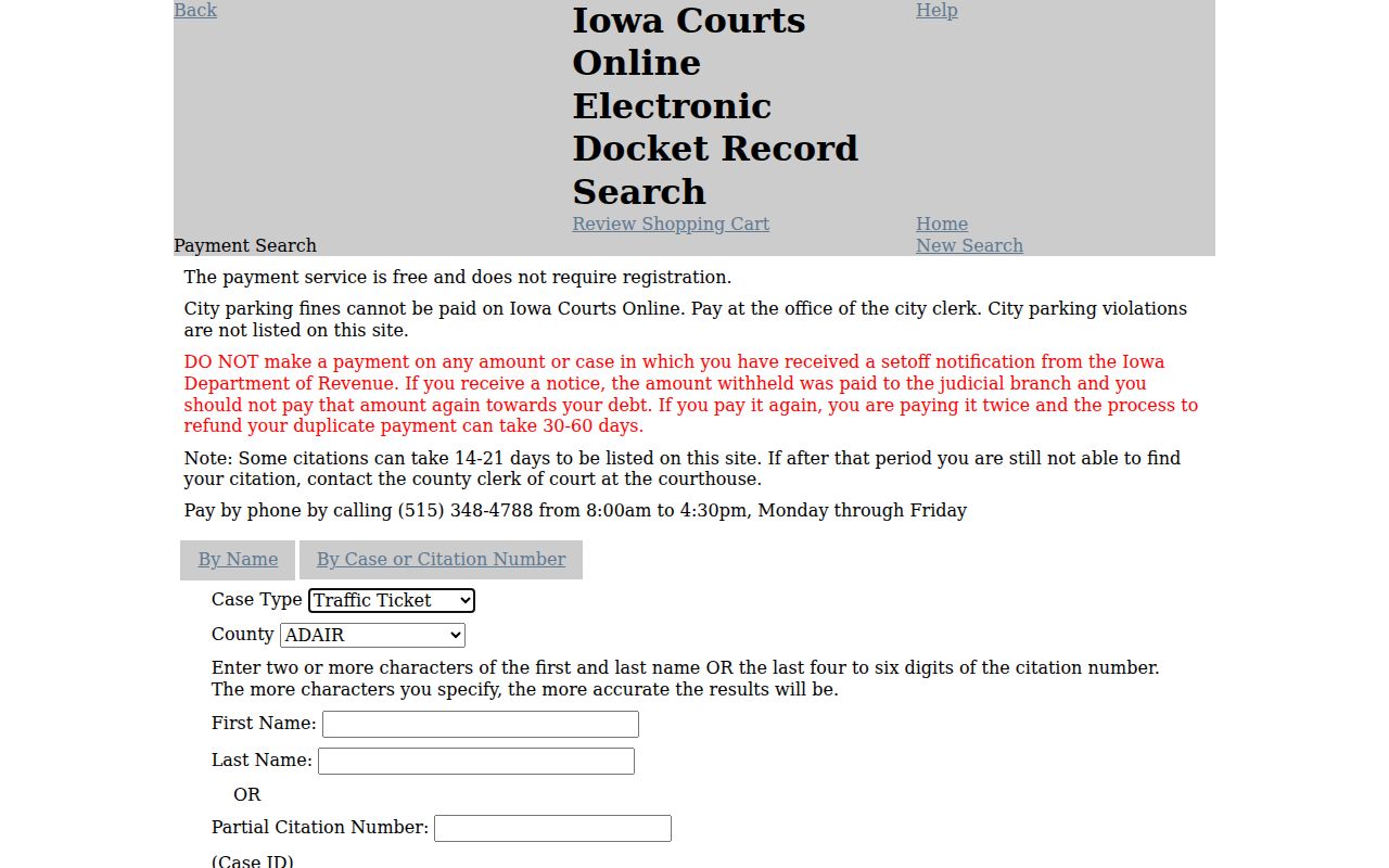 Howard County warrant record official payment search