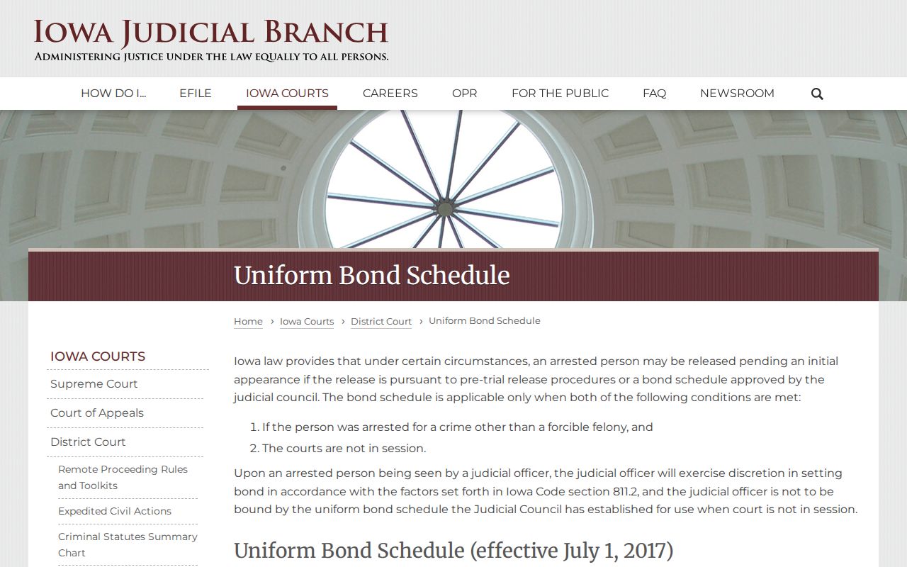 Howard County warrant bond schedule information